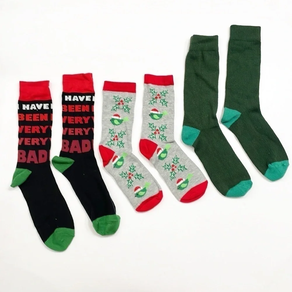 Men’s mixed pattern crew socks - Set of 3